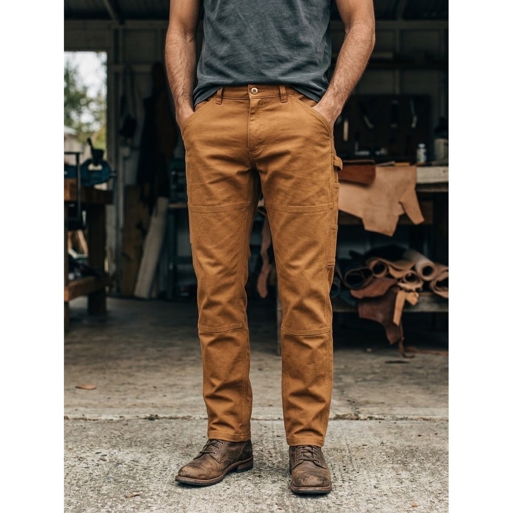 Taylor Stitch Ron Finley Project Boss Duck Chore Pants Brown Mens 35 x 33.5